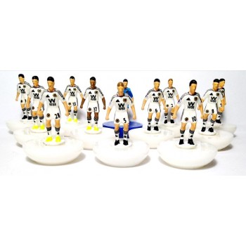 Subbuteo Andrew Table Soccer Wolverhampton Wanderers away kit 2018-19 on Classic Hasbro Bases